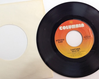 Santana Hold On Oxon Original Vinyl 45 RPM Record Columbia 18-03160