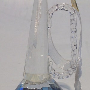 Christmas Ornament Vintage Crystal Horn