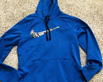 Nike Dri Fit Hooded Sweatshirt Unisex Adult Size Small Royal Blue