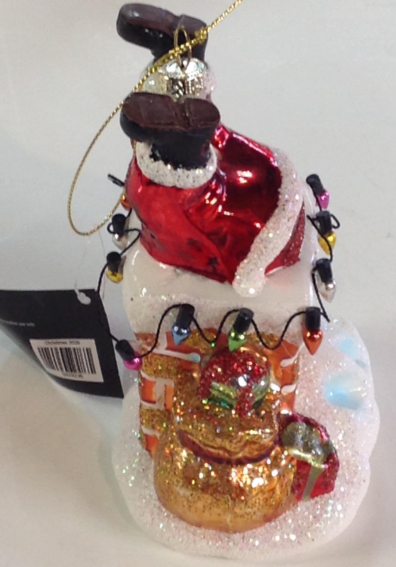 Robert Stanley Christmas Ornament Glass Santa Claus Stuck in Etsy UK