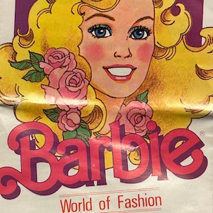 Vintage Barbie World of Fashion Pamphlet Fold Out Doll Inventory Mattel 1984