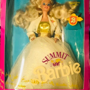 Mattel Summit Barbie Doll 1990 NRFB 7027 Vintage Blonde Special Edition image 1
