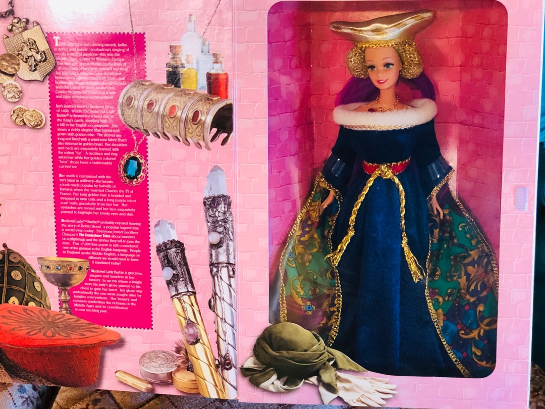 Mattel Medieval Lady Barbie Doll 1994 NRFB 12791 Great Eras Vintage Etsy