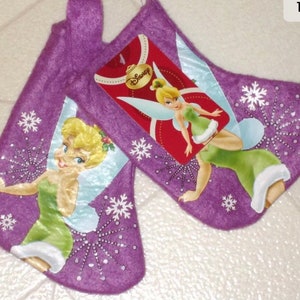 Disney Ornament Mini Christmas Stocking Tinker Bell Set of 2 Felt Money Holder
