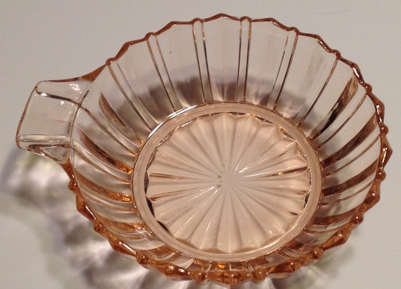 Fortune Pink Tab Handle Bowl Depression Glass Anchor Hocking Etsy