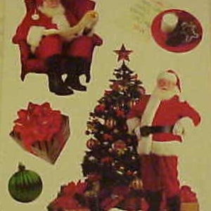 Static Window Clings Christmas Santa Claus Vinyl New Crafts Scrapbooking