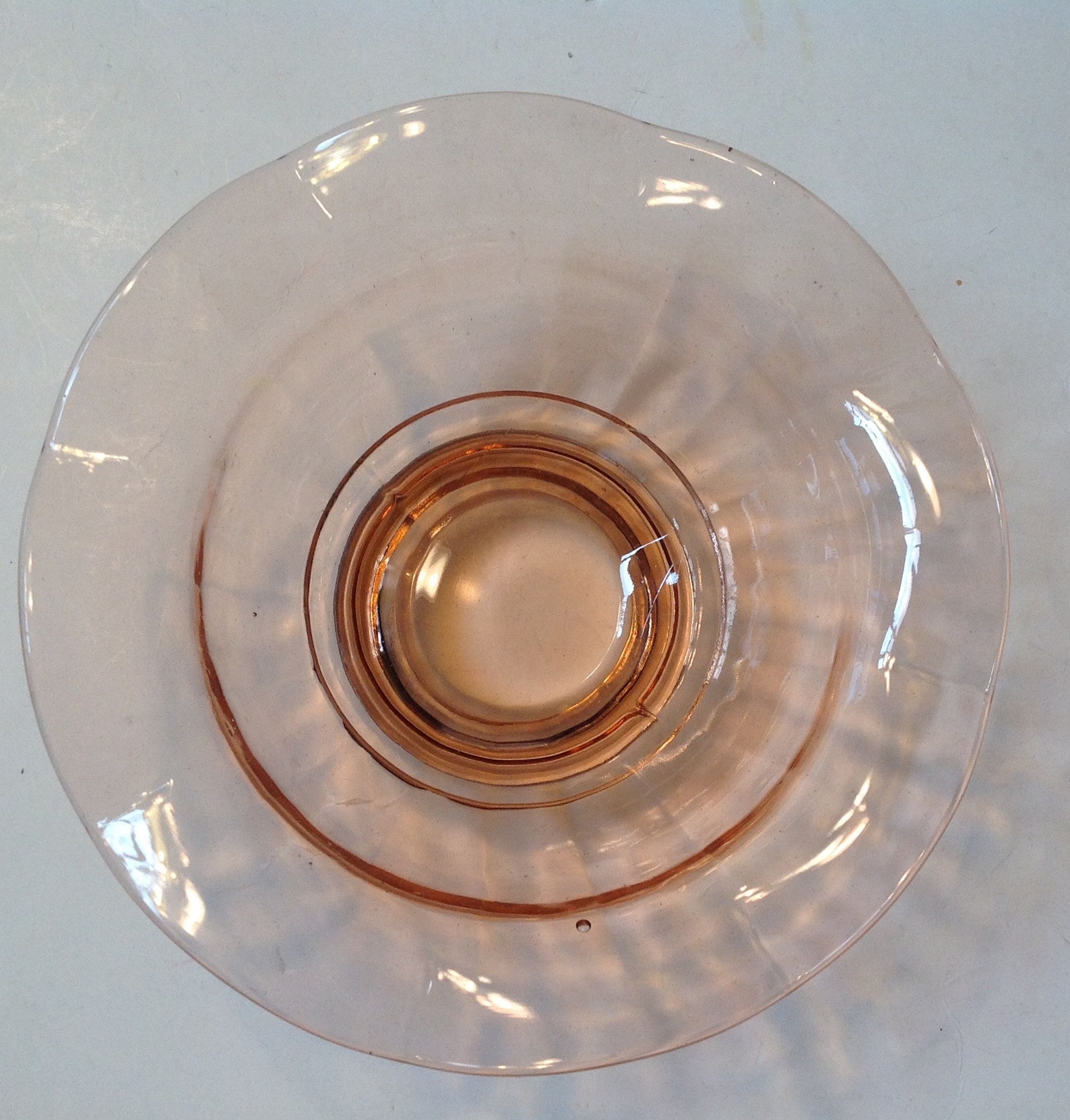 Vintage Pink Depression Glass Fluted Bowl Etsy Singapore