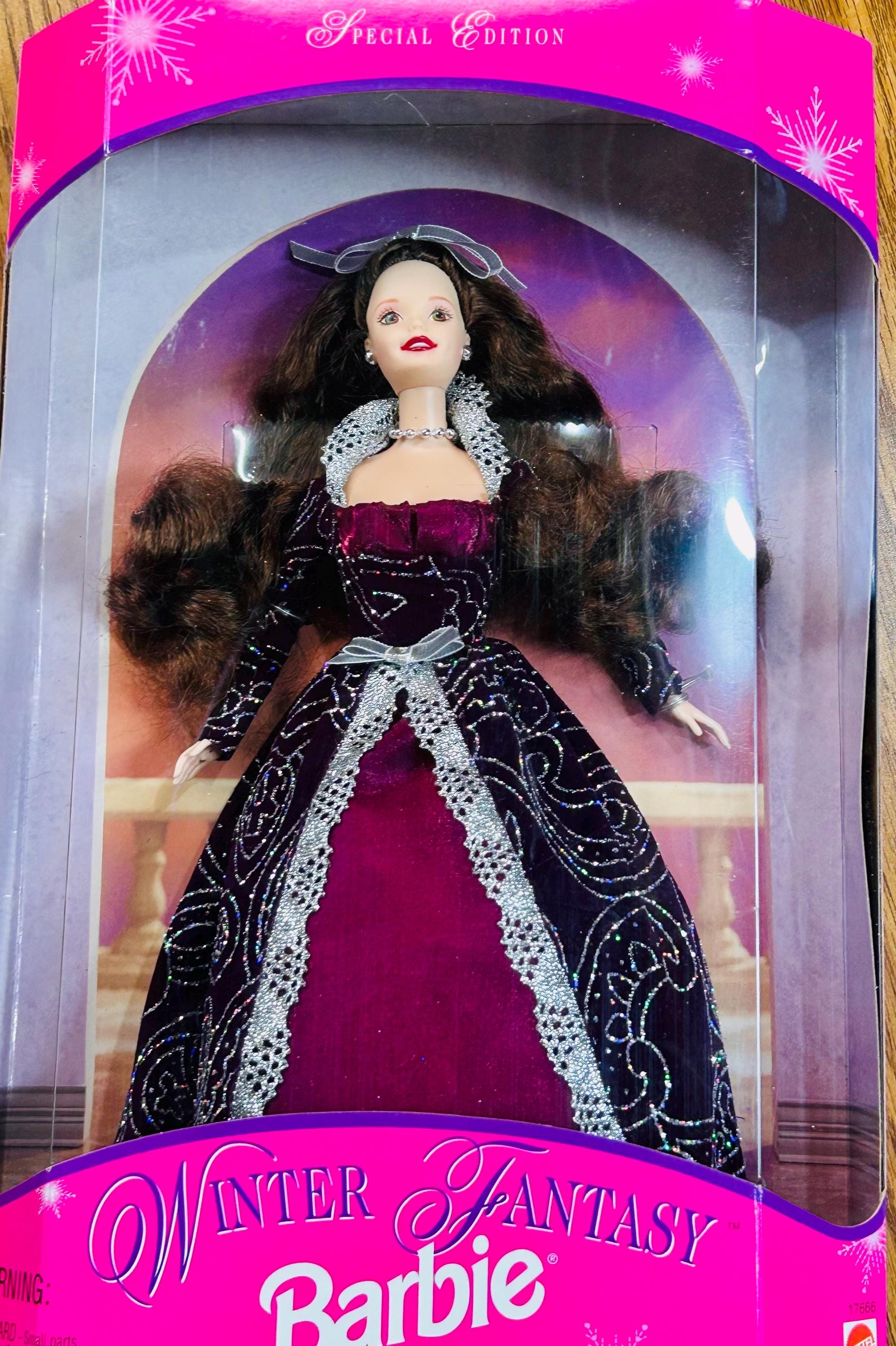 Mattel Barbie Doll Winter Fantasy Brunette NRFB 1996 Sams Club