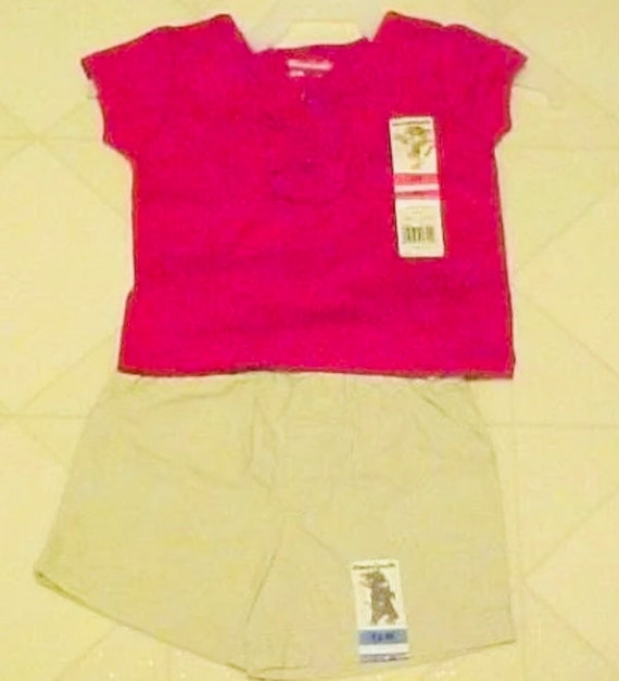 Garanimals Toddler Girls Outfit 12 Mo Hot Pink T-… - image 1