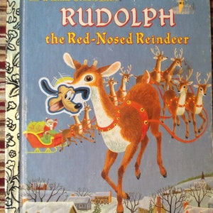 Little Golden Book Rudolph The Red-nosed Reindeer 1976 Vintage