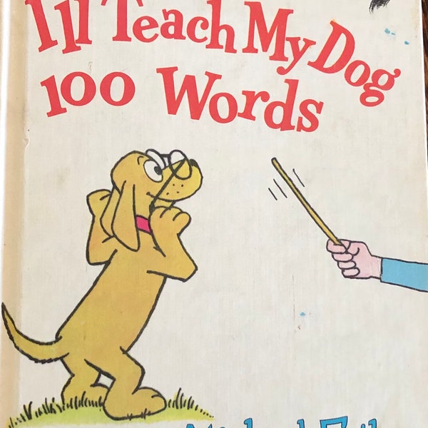 I'll Teach  My Dog 100 Words Dr. Seuss Childrens Book Vintage 1973