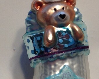 CC2124 COCA-COLA® POLAR BEAR CUB ON CE ORNAMENT | Coca cola polar