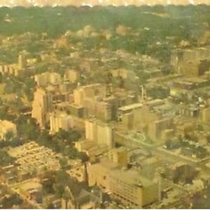 Vintage Postcard Aerial View University Avenue Toronto Ontario Canada 1960s