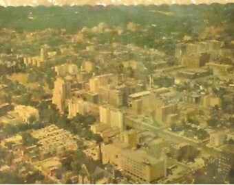Stara pocztówka widok z lotu ptaka University Avenue Toronto Ontario Kanada lata 60.