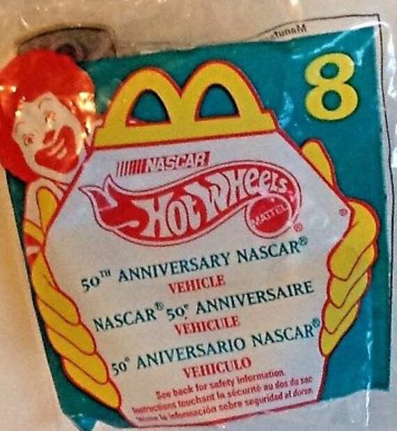 Hot Wheels Toy Car 50th Anniversary NASCAR 1998 Mcdonald s Happy Meal 8 Sealed Etsy Canada