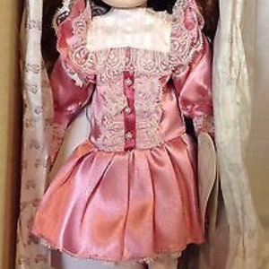 Porcelain Doll Princeton Gallery Valerie Victorian Pink Dress 14&quot;