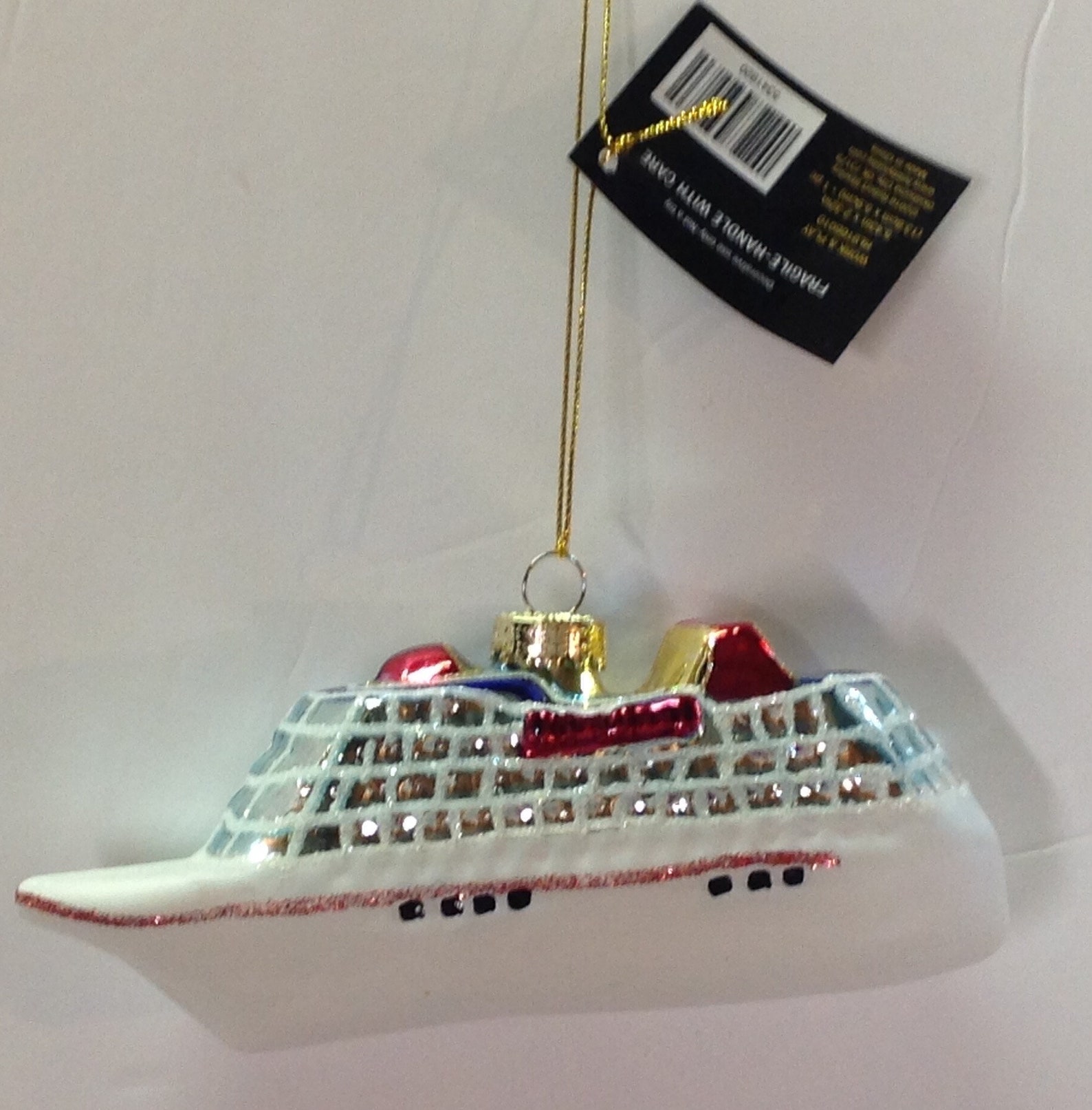 Robert Stanley Glass Christmas Ornament Cruise Ship Etsy