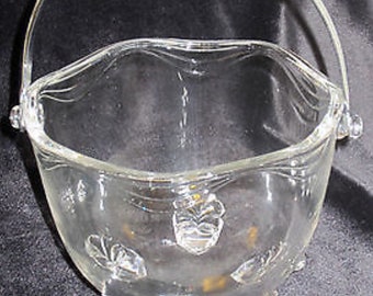 Ice Bucket Fostoria Crystal Coronet Pattern Vintage Elegant Glass Clear