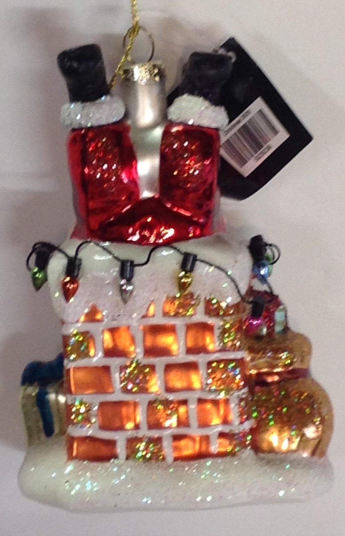 Robert Stanley Christmas Ornament Glass Santa Claus Stuck in Etsy UK