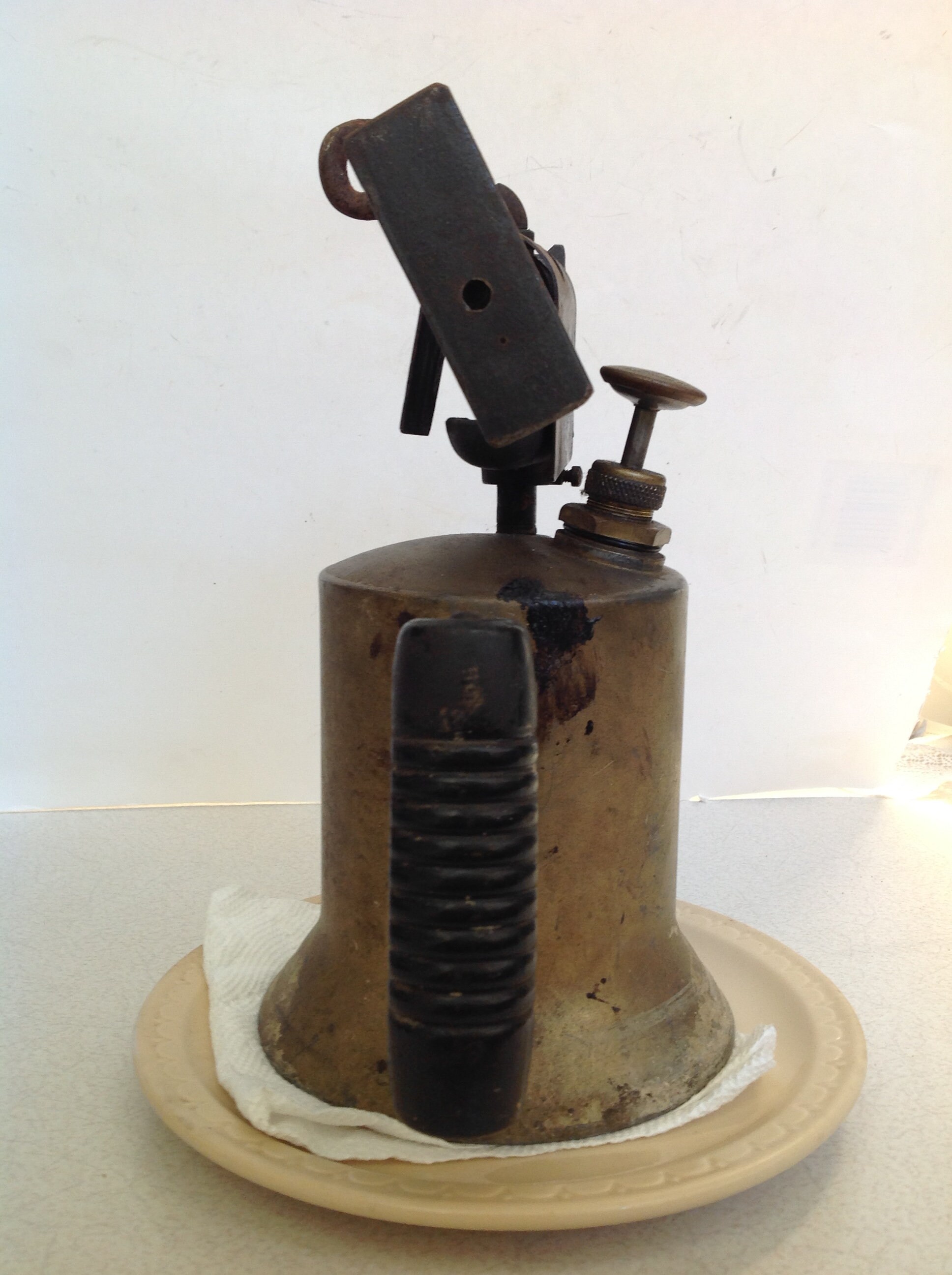Turner Brass Works Antique Kerosene Blow Torch with Wood Etsy