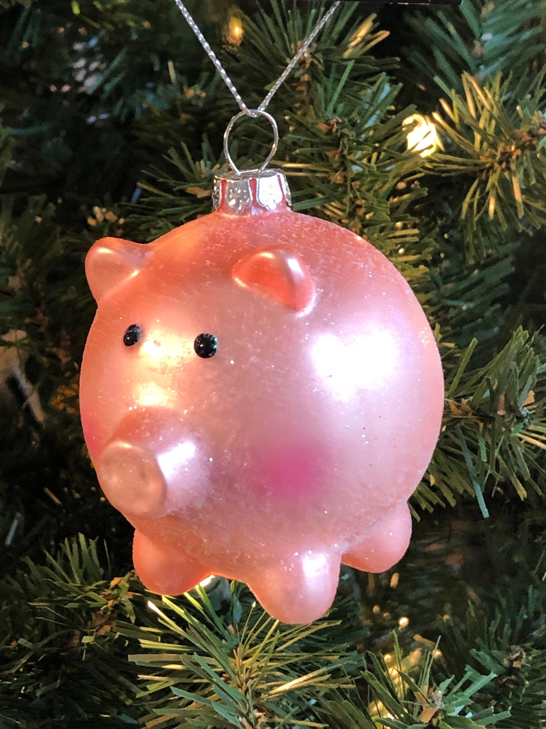アスティエ　ガラスオーナメント  ピンクのブタ          新品未使用‼️ ロバート スタンレー クリスマス オーナメント キラキラ ピンク 豚 子