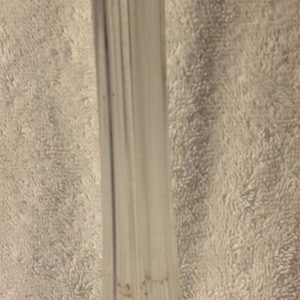 Bud Vase Clear Ribbed Stretch Glass 11.5&quot; Tall