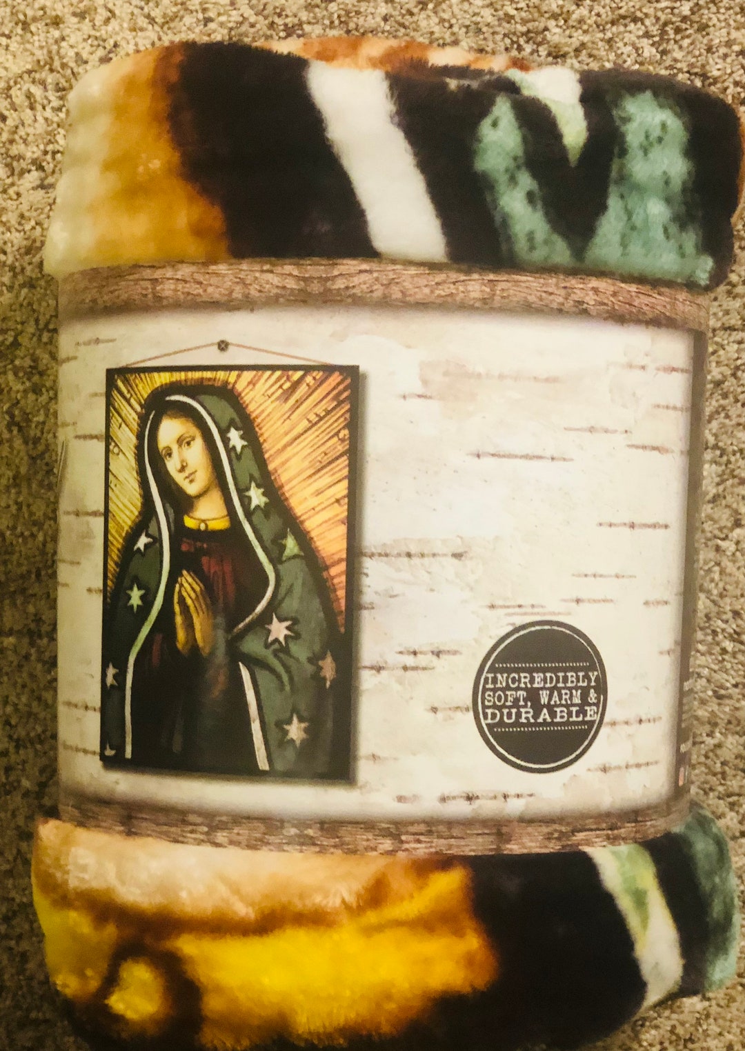 Heartland Plush Virgin Mary Madonna Fleece Throw Blanket 50x60 Etsy