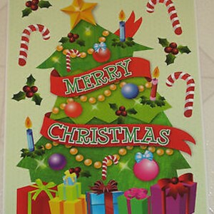 Static Window Clings Christmas Tree Candy Canes Craft Scrapbooking