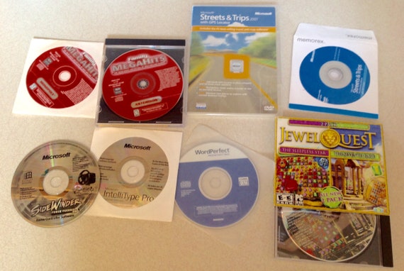 Lot 8 Vintage Computer Software CD Rom Microsoft Wordperfect