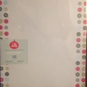 Fertige Computer Papier neues Paket 25 Blatt Schneeflocken Grenze 8.5 x 11