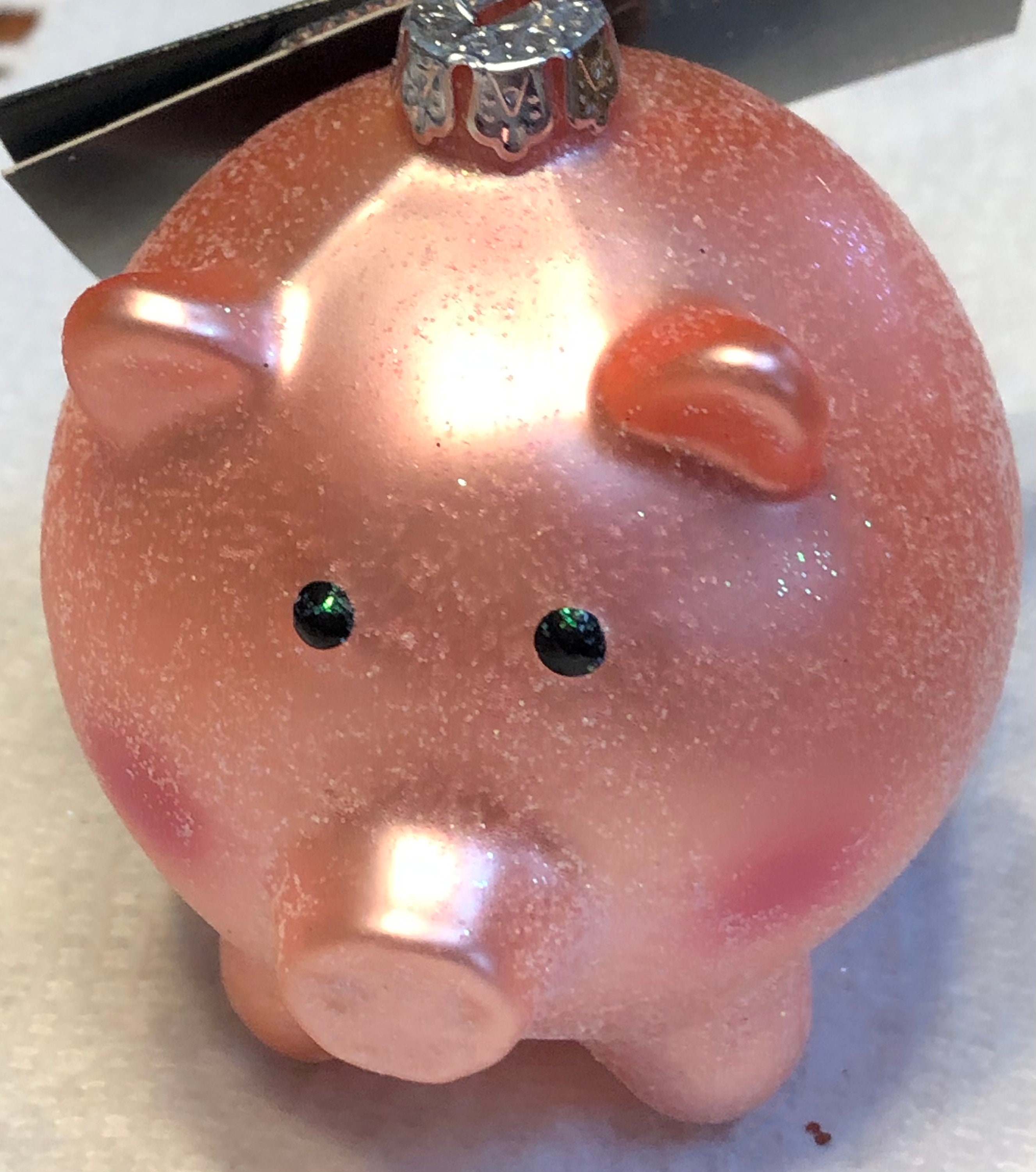 ロバート スタンレー クリスマス オーナメント キラキラ ピンク 豚 子