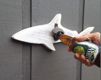 Shark Bottle Opener! Perfect for outdoor bar, beach, man cave, lake house, fishing lodge, Florida, Carolina, ocean, craft beer, keywest