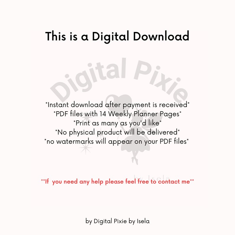 Weekly planner printable fillable weekly planner printable etsy