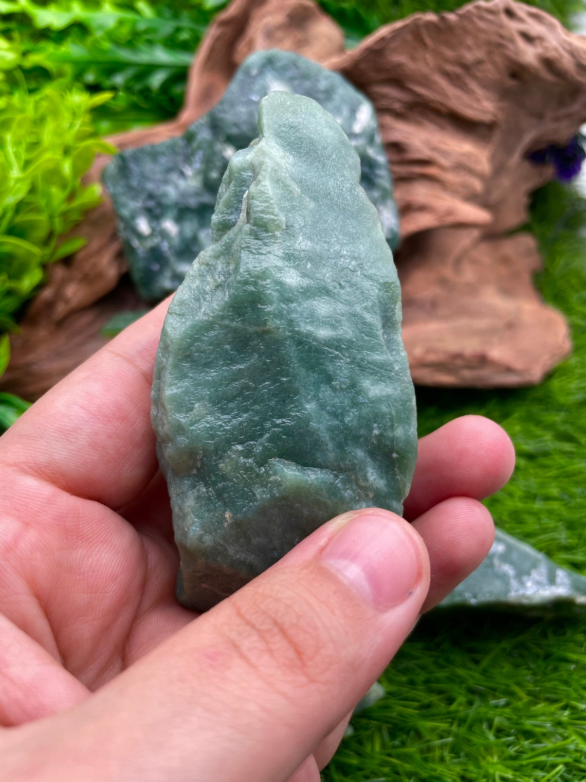 Natural Green Jade Rough Stone Real Beautiful Jade stone | Etsy