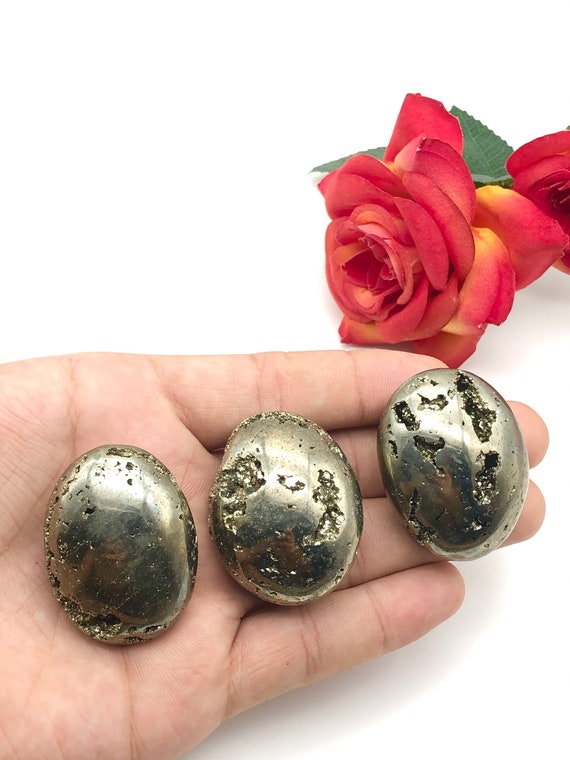 Pyrite Druzy Palm Stones Pyrite Druzy Palm Stones