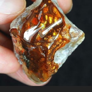 1 pc Random Pick Natural Maxican Fire Agate / Fire Agate Rough  / Fire Opal  Agate collector’s healing stone