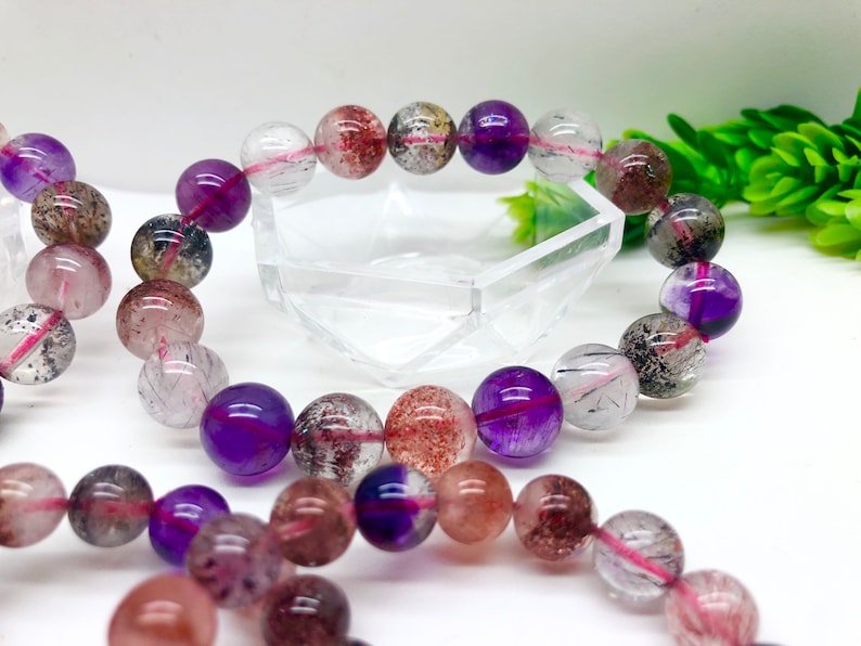 AAAAA Quality Super 7 Bracelets Lepidocrocite Super 7 quartz Beads Bracelets