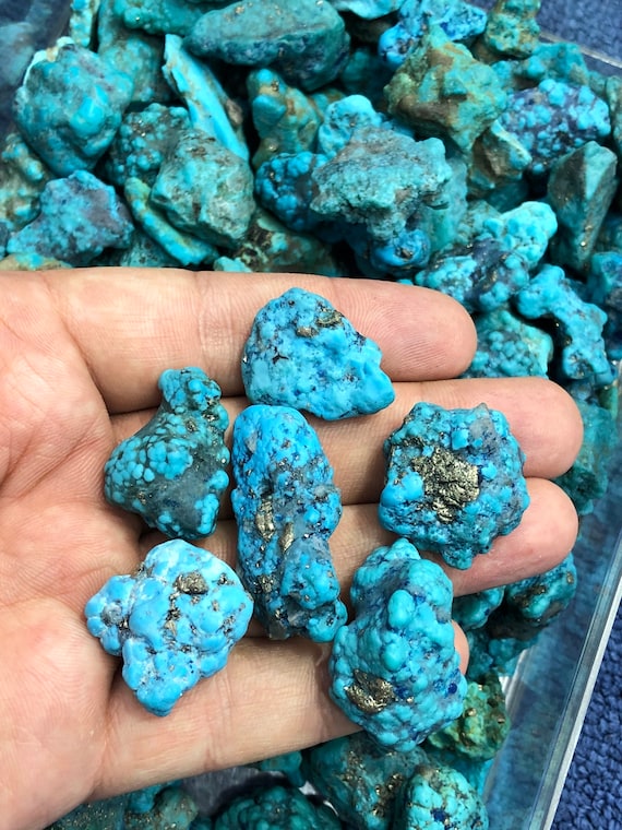 80g de TURQUESA, mix de piedras, para trabajos de artesan