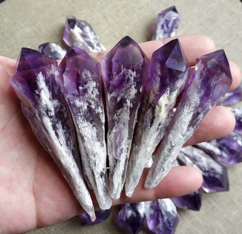 Natural Amethyst Crystal Point / Brazilian Amethyst Crystals Etsy