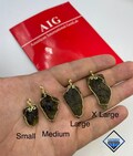 100% Natural Moldavite with Golden Wire Wrapped / genuine Moldavite tektite / big Piece Raw Moldavite Pendent Moldavite from Czech Republic product logo