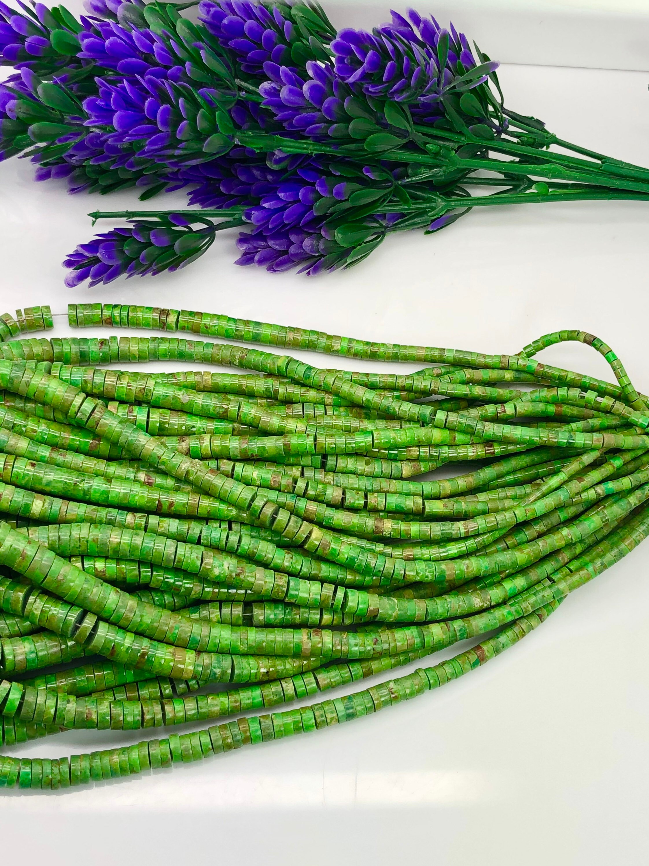 42cm Natural Green Yellow Turquoise Necklace for Ladies and Gents Lemon ...