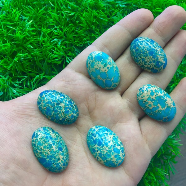 1 Pc Natural Blue Variscite Stone Cabochon For Making Jewelry Healing Natural Variscite Cabs