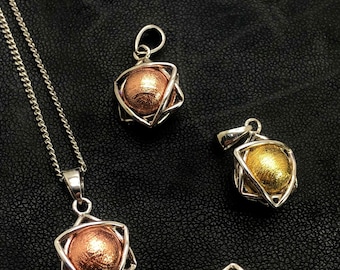 Genuine Gibeon Meteorite 925 Silver Star Round Pendent- Meteorite Round shape Pendent -Healing Meteorite Jewelry