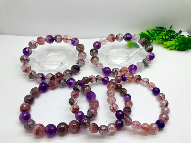 AAAAA Quality Super 7 Bracelets Lepidocrocite Super 7 quartz Beads Bracelets