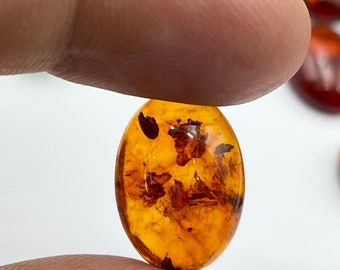 Natural Baltic Amber Oval Calibrated Cabochon 13x18 mm 5mm 100% Real Amber Cabochon