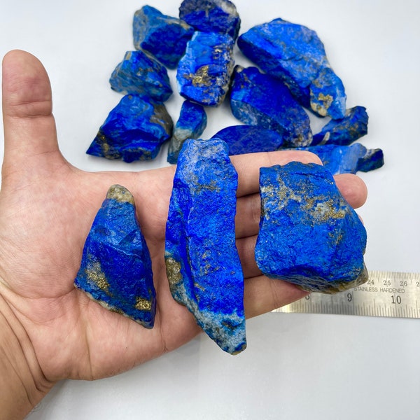 100 g Natural Lapis lazuli Rough / Afghanistan Lapis lazuli Mine 4 Lapis lazuli / Royal Blue Lapis Rough