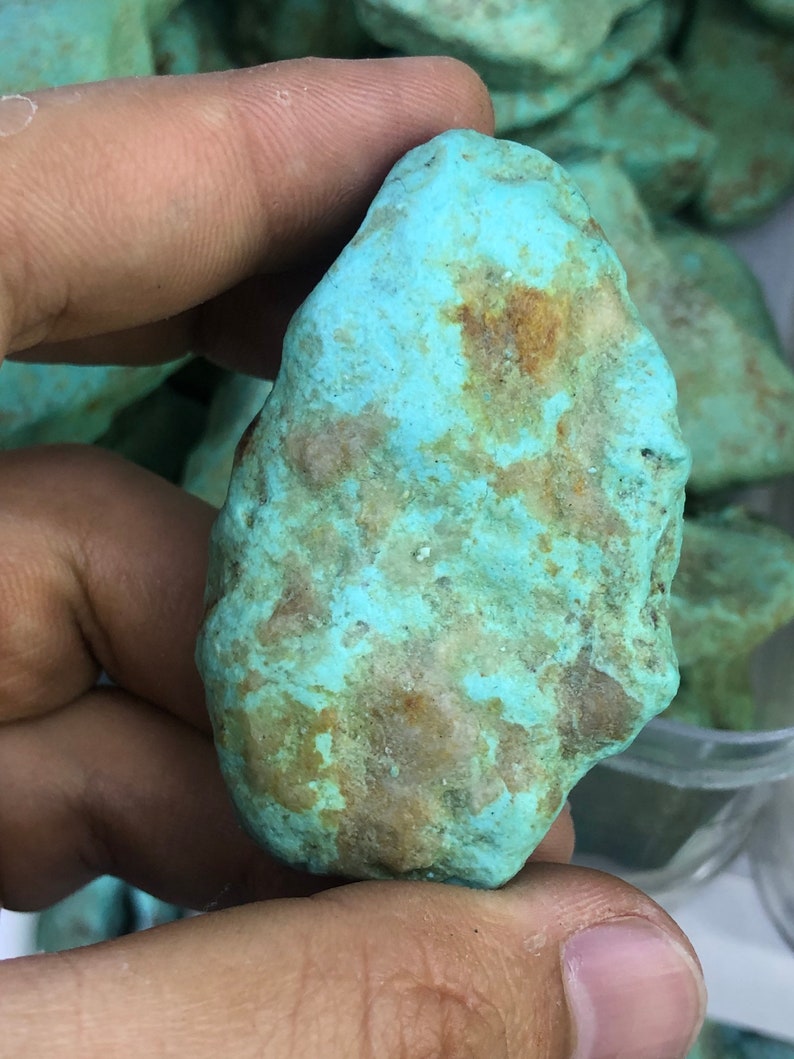 50 G Turquoise Stone 100% Natural Rough Turquoise Material Blue ...