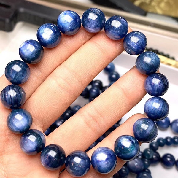 Natural kyanite Beaded Bracelet Round Kyanite Beads Best Quality Kyanite Beads Kyanite Stone