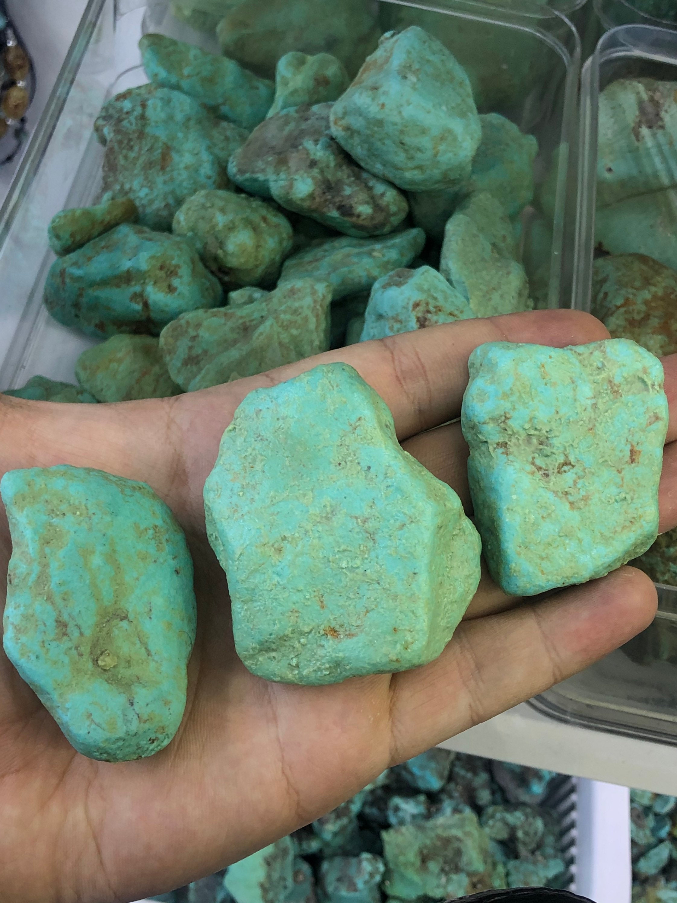 50 G Turquoise Stone 100% Natural Rough Turquoise Material Blue ...