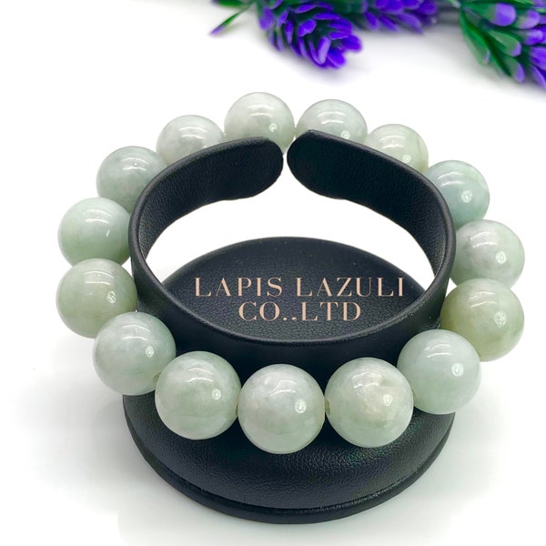 Haute qualité de Birmanie Jadeite Jade / Greenwhite Jadeite Jade / AAA Quality Jade bracelet perlé
